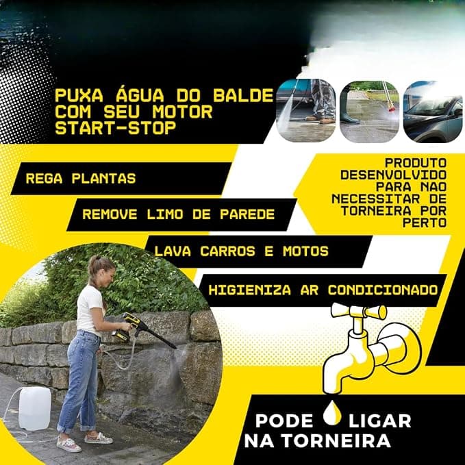 Lava Jato de Alta Pressão Pistola Portátil 96V Com 2 Bateria Lavadora Profissional Sem Fio Recarregável a Bateria — imagem 3